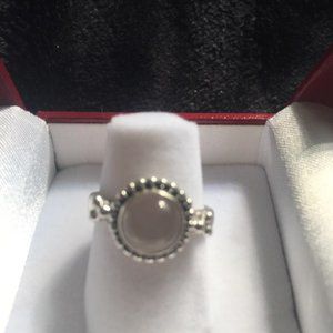 Silver Moonstone Ring